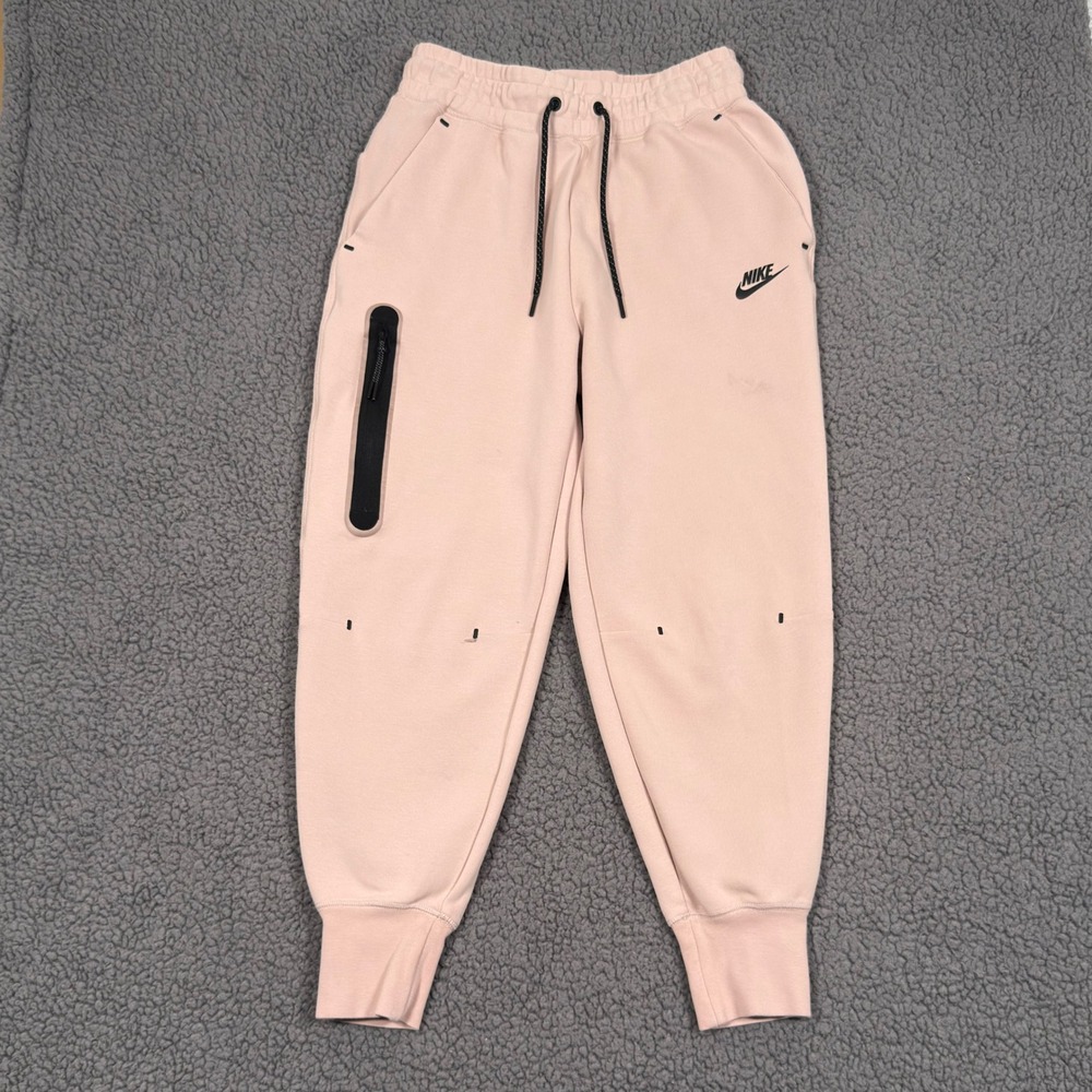 Nike Sportswear Tech Fleece Jogger Womens Small Light Pink Sweatpants CW4292-602